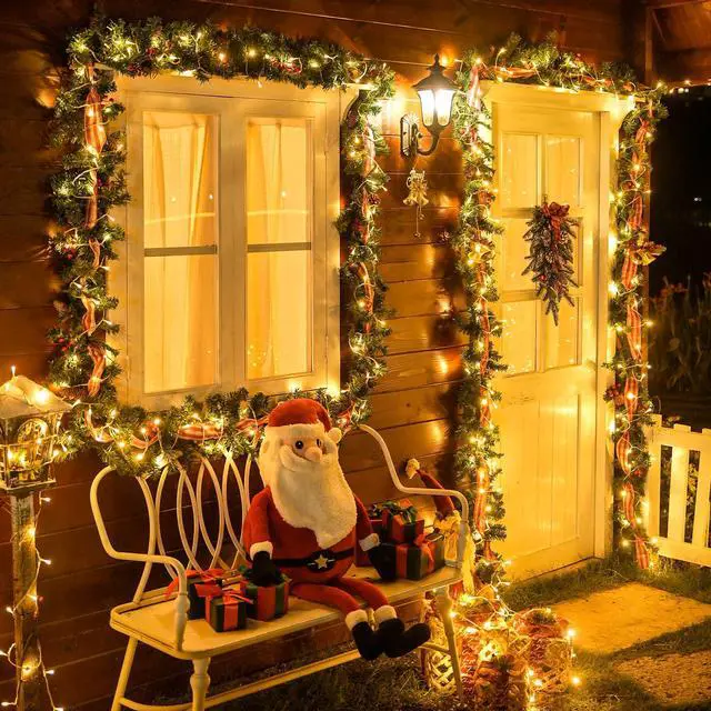 Alt view image 5 of 7 - JAYSUING 200 LED Christmas Lights Indoor Outdoor, Connectable Warm White Christmas Tree Lights Clear Wire, 66 Ft Twinkle Fairy String Light Plug in for Bedroom Wedding Xmas Tree Decorations