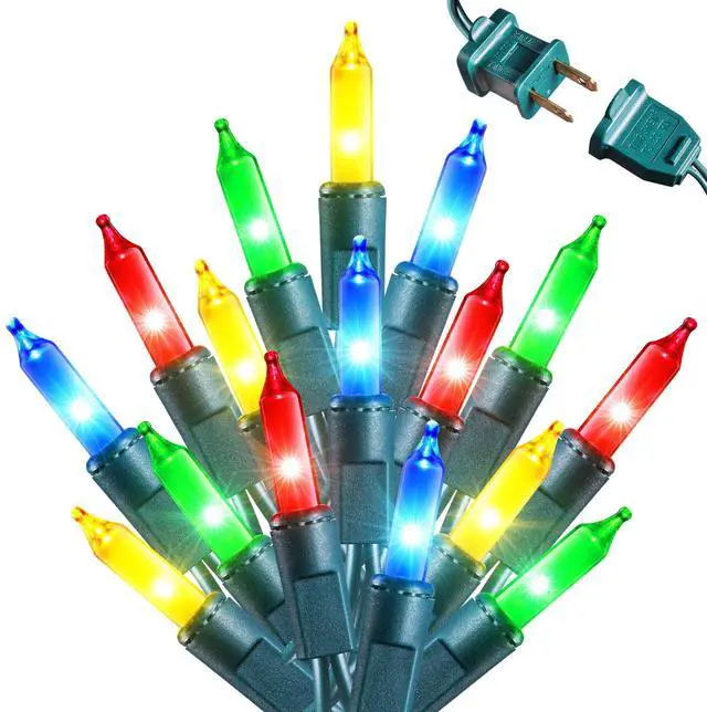 Main image of JAYSUING Christmas Lights -2 Pack Total 43FT 200 Count Conectable Waterproof String Lights Brighter Detachable Plug-in Lights Indoor & Outdoor for Christmas Decoration(Mulitcolor)