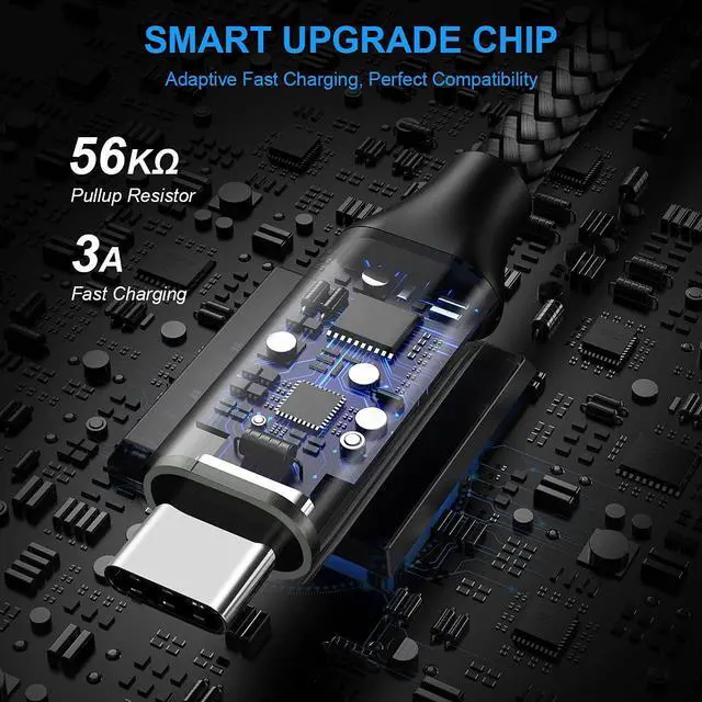 Alt view image 2 of 7 - USB A to USB C Cable 5-Pack (3/3/6/6/10 ft), Fast Charging Type C Charger Cord for iPhone 17 16 15 Pro Max Plus Air, Samsung Galaxy S25 S24 S23 S22 S21 S20 A56 A17 A16, Pixel, Moto G, Gray