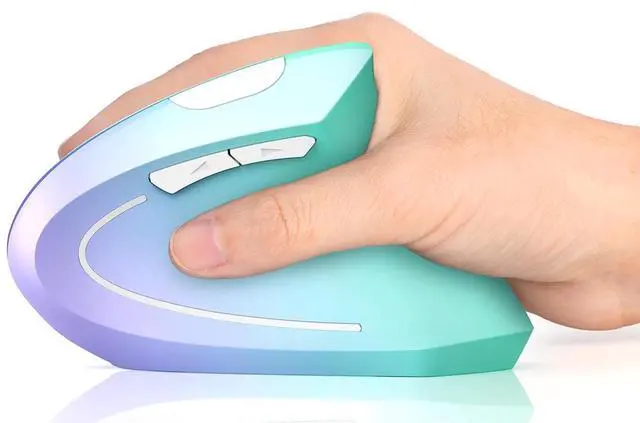 Main image of JAYSUING Ergonomic Mouse, Vertical Wireless Mouse, Rechargeable 2.4G Optical Carpal Tunnel Mice: 800/1200 / 1600 DPI, 6 Buttons, for Laptop, PC, Mac, Computer, Desktop, Notebook etc, Green Purple