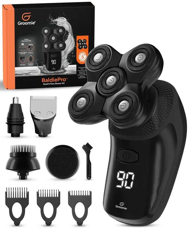 Main image of Hoygi Cordless Bald Head Shavers for Men, BaldiePro Head Grooming Kit - Ergonomic & Waterproof Head Shavers for Bald Men - Electric Hair Shaver & Head Razor - Men's Rotary Shaver for Smooth Shave
