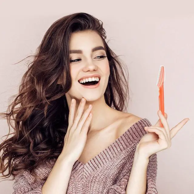 Alt view image 4 of 7 - 12 Pcs Orange-red Eyebrow Razors, Face Razors Multipurpose, Exfoliating Dermaplaning Tools, Eyebrow Trimmers Shaver with Protective Cover, Facial Hair Removal for Women Men Body Use