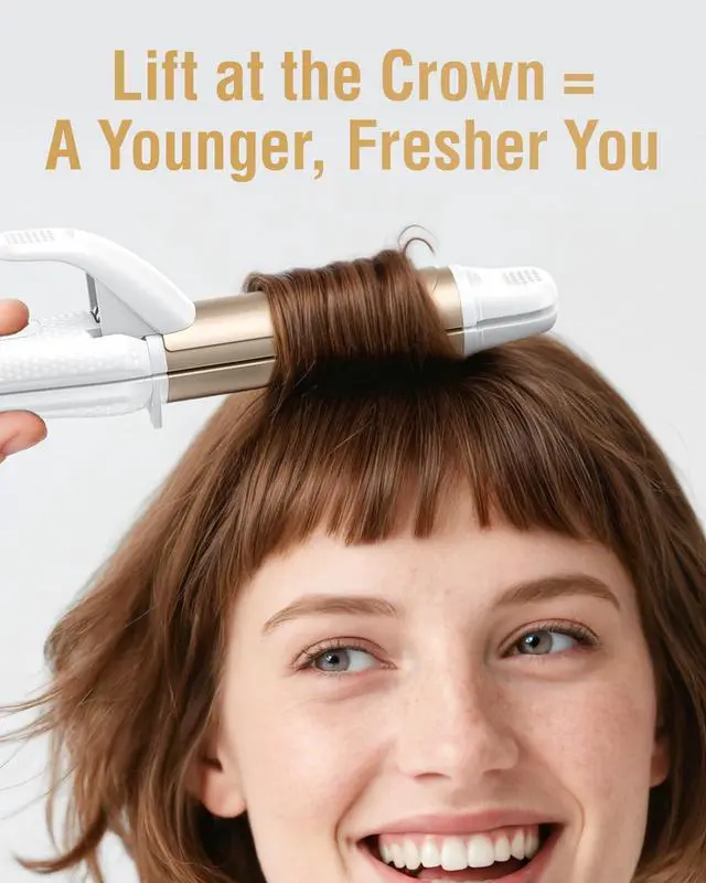 Alt view image 5 of 7 - Europe Travel Curling Iron Mini: Dual Voltage Curling Iron for Traveling - Mini Travel Curling Irons 1 Inch with US Plug,Gold 450 for Thick/Coarse Short Hair