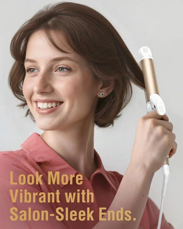 Alt view image 6 of 7 - Europe Travel Curling Iron Mini: Dual Voltage Curling Iron for Traveling - Mini Travel Curling Irons 1 Inch with US Plug,Gold 450 for Thick/Coarse Short Hair