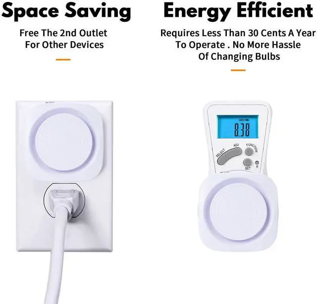 Alt view image 5 of 7 - Warm Night Lights Plug into Wall, 4 Packs Dimmable Night Light with Dust to Dawn Sensor, Automatically Turn on and Off, Gentle Glow Nightlight for Bathroom,Bedroom,Stairs,Kitchen,Hallway,Warm White