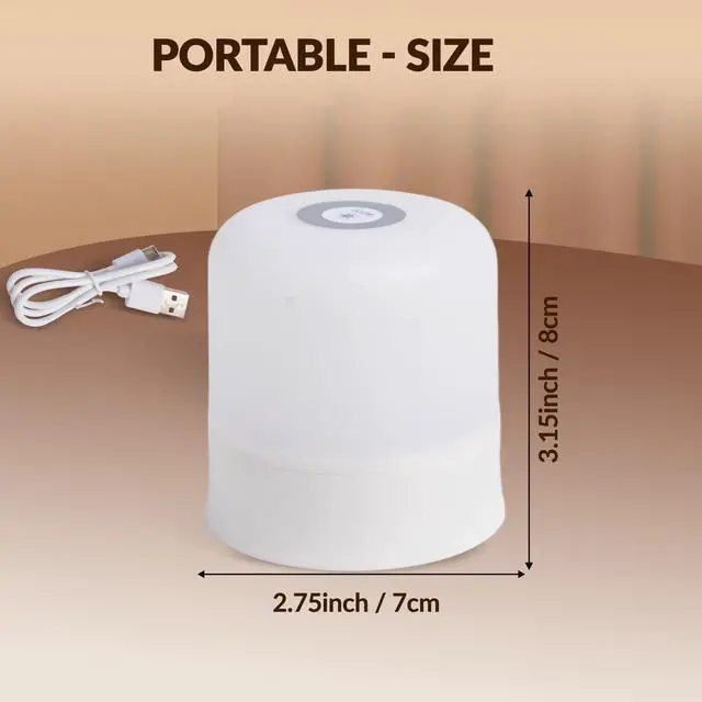 Alt view image 6 of 7 - JAYSUING Portable Baby Night Light, 2400mAh, 3 Color Egg Lights for Nursery, Rechargeable Small LED Lamp, Dimmable Touch Nightlight for Newborn, Toddler, Kids, Adults