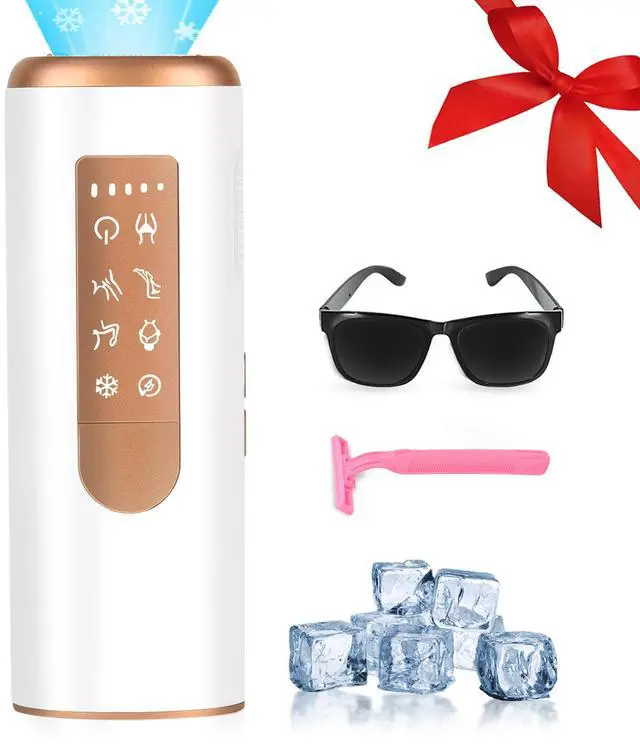 Main image of IPL Laser Hair Removal for Women and Men with 5 Sapphire Ice-Cooling, Nearly Painless & Long-Lasting Results Hair Removal Device,5 Levels & 2 Modes, 98% Hair Reduction for Fast Full Body From Home