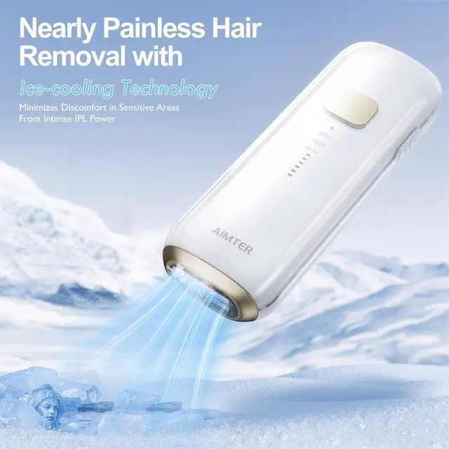 Alt view image 2 of 7 - Laser Hair Removal, IPL Hair Removal for Women and Men with 5 C°Sapphire Ice-Cooling Function, 3-in-1 Hair Removal Device for Armpits Back Legs Arms Face Bikini Line, Unlimited Flashes,Nearly Painless