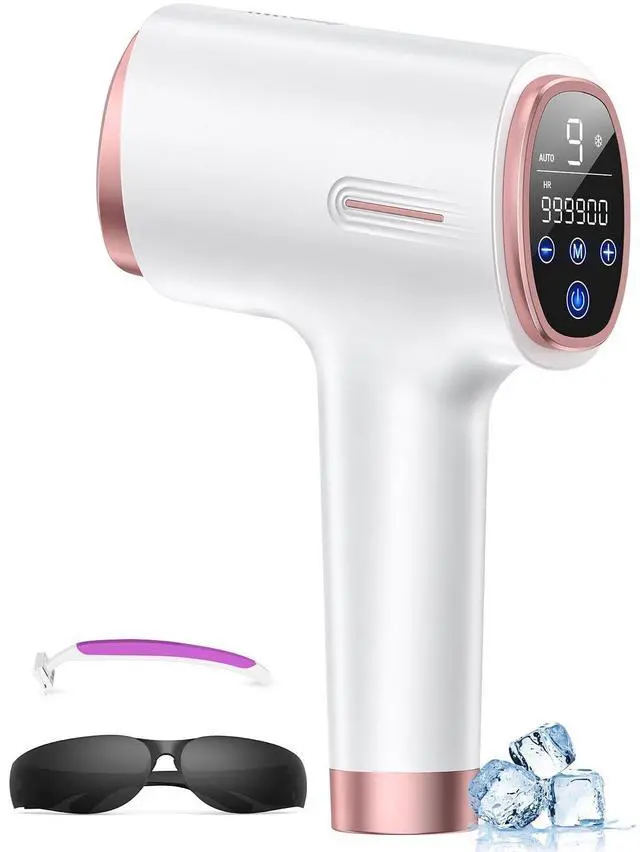 Main image of JAYSUING Laser Hair Removal for Women & Men, 45°F Ice-Cooling Contact, Safe & Virtually Painless Alternative to Salon IPL Hair Removal Device, Long-Lasting Hair Removal from Home, with Razor & Glasses