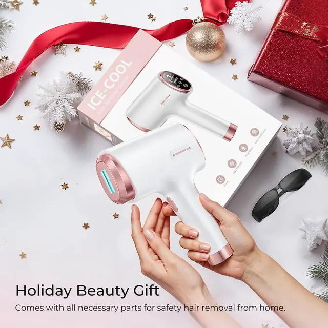 Alt view image 2 of 7 - JAYSUING Laser Hair Removal for Women & Men, 45°F Ice-Cooling Contact, Safe & Virtually Painless Alternative to Salon IPL Hair Removal Device, Long-Lasting Hair Removal from Home, with Razor & Glasses