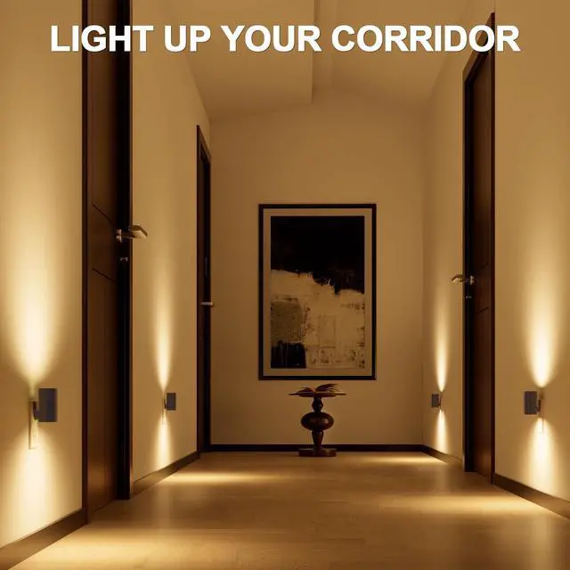 Alt view image 6 of 6 - JAYSUING Night Lights Plug into Wall, Dimmable with 3 Color Modes & Auto On/Off Sensor, Ultra-Slim Nightlight for Hallway, Bathroom, Bedroom, Nursery, Kitchen (4 Pack, Black)