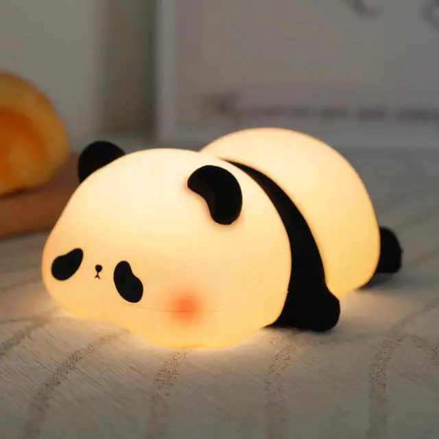 Main image of JAYSUING Cute Panda Night Light with Timer, Food-Grade SiliconeTouch NightLight for Baby Nurseries Dimmable Adorable Lamp for Bedrooms, Breastfeeding-Friendly Night Light, Soft Children's Gifts