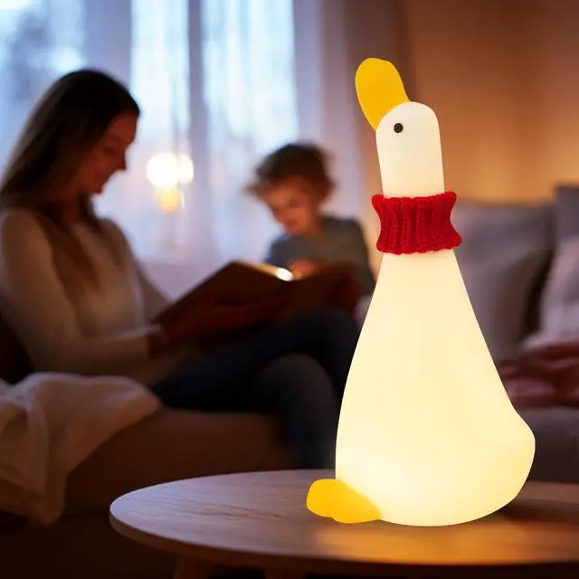 Main image of Duck Night Light Silicone Cute Dorm Bedroom Home Decor Night Light for Breastfeeding Squishy Duck Nightlight Cordless Rechargeable Dimmable Touch Fun Bedside Desk Lamp for Christmas Gifts (Dream Duck)