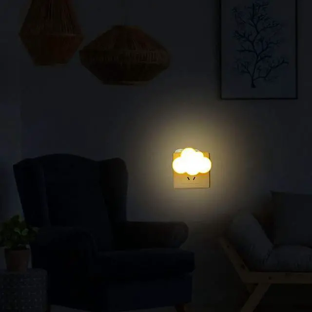 Alt view image 4 of 6 - JAYSUING 2Pack LED Night Light Plug in Lamp Cloud Night Light Mini Pretty Night Lights for Adults Kids NightLight