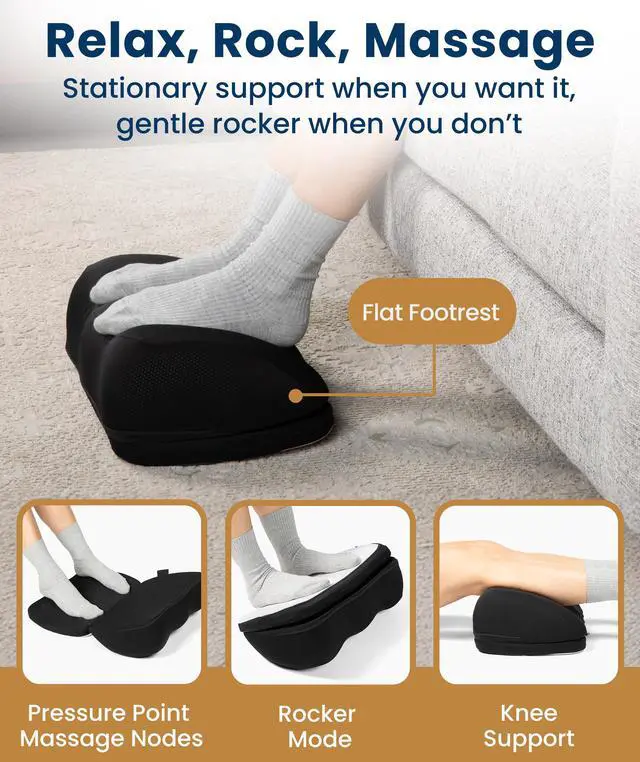 Alt view image 3 of 7 - JAYSUING Adjustable Cloud Foot Rest for Under Desk at Work with Pressure Point Nodes - Comfortable Memory Foam Office Foot Stool & Under Desk Pillow for Gaming & Home Accessories