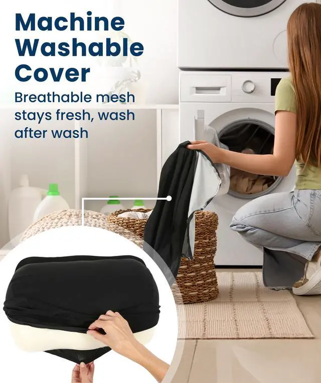 Alt view image 6 of 7 - JAYSUING Adjustable Cloud Foot Rest for Under Desk at Work with Pressure Point Nodes - Comfortable Memory Foam Office Foot Stool & Under Desk Pillow for Gaming & Home Accessories