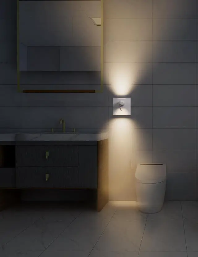 Alt view image 5 of 7 - JAYSUING 6-Pack LED Night Light Plug-in Wall Outlet Light, Soft White 3000K,Dusk to Dawn Nightlight,Ambient Lighting,Nightlight for Bedroom, Bathroom, Nursery, Hallway, Kitchen