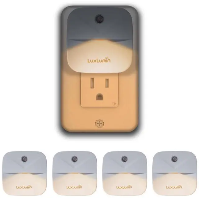 Main image of JAYSUING LED Night Light Plug into Wall with Smart Dusk to Dawn Sensor, Automatically Turn on and Off,Night Light for Kids,Bedroom,Bathroom,Stairs,Warm White, 4 Packs
