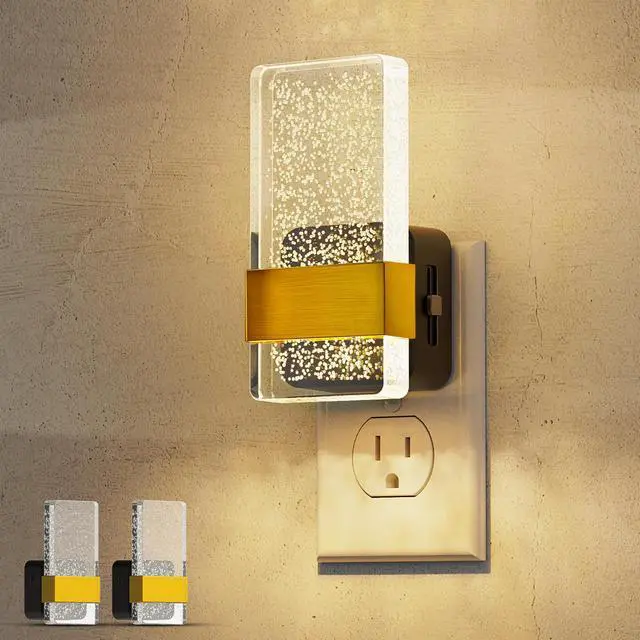 Main image of JAYSUING Night Lights Plug Into Wall, 2 Pack Plug in Night Light LED with Dusk to Dawn Sensor, 0-100LM Dimmable Nightlight, Wall Sconce-Style Design Nightlights for Bathroom, Hallway,Stairway,Gift