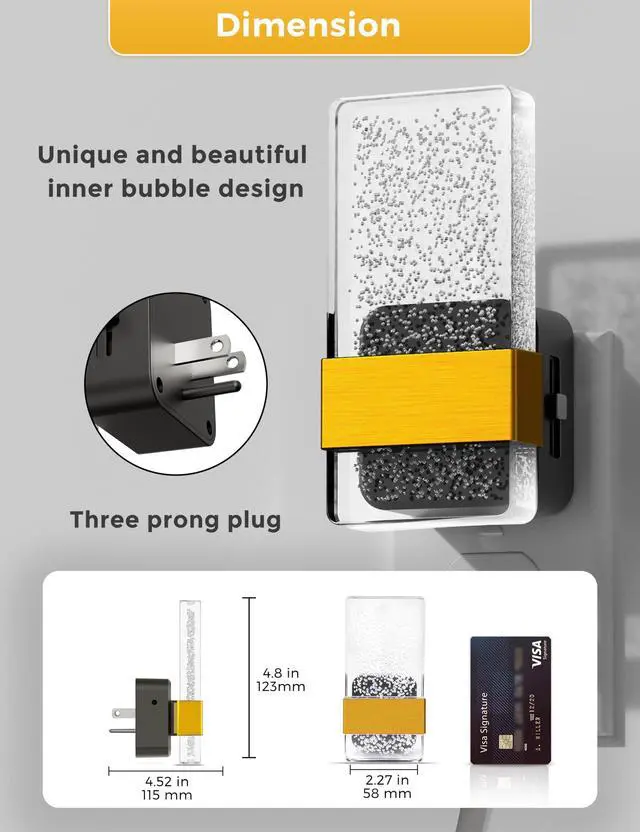 Alt view image 7 of 7 - JAYSUING Night Lights Plug Into Wall, 2 Pack Plug in Night Light LED with Dusk to Dawn Sensor, 0-100LM Dimmable Nightlight, Wall Sconce-Style Design Nightlights for Bathroom, Hallway,Stairway,Gift