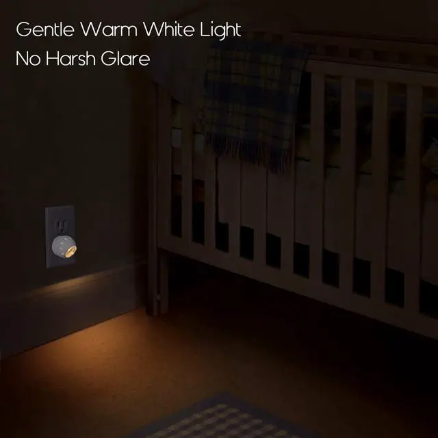 Alt view image 5 of 7 - JAYSUING Plug-in Night Lights, Warm White LED Nightlight, 360° Rotation, Dusk to Dawn Sensor, Kids, Adult, Bedroom, Hallway, Bathroom,Kitchen, Stairways, Corridor, 6 Pack