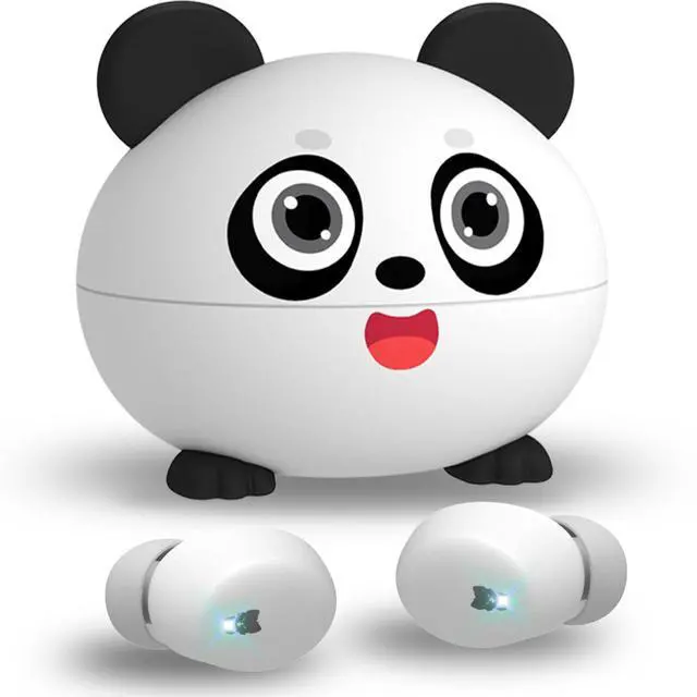 Main image of JAYSUING Wireless Earbuds for Kids, Built with Mic, 85dB Safe Volume, Light Weight, Bluetooth 5.3, IPX6 Waterproof, Passive Noise Cancelling, Girls Boys Teen Earbuds for School Travel, Panda