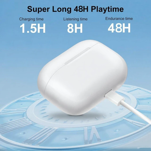 Alt view image 4 of 7 - Wireless Earbuds,Bluetooth Headphones pro(2nd generation),48H Playtime Ear Buds with Mic,High-Fidelity Sound,Bluetooth 5.3 Chip,USB-C Charging,IPX7 Waterproof,in-Ear Earphone for iPhone Andriod