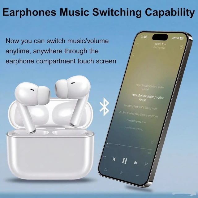 Alt view image 5 of 7 - Wireless Earbuds,Bluetooth Headphones pro(2nd generation),48H Playtime Ear Buds with Mic,High-Fidelity Sound,Bluetooth 5.3 Chip,USB-C Charging,IPX7 Waterproof,in-Ear Earphone for iPhone Andriod