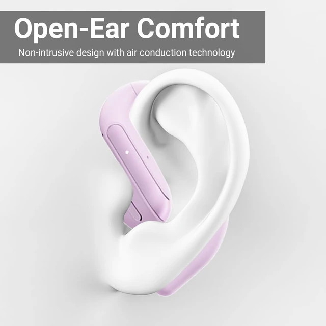 Alt view image 7 of 7 - Open Ear Headphones Sport Ear-Buds,Wireless Earbuds Bluetooth Ear Buds in Ear Headphones with Earhooks, Stereo Deep Bass,Lightweight inear Earphones with Mic for iPhone Android Phone