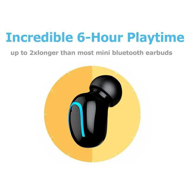 Alt view image 3 of 6 - Mini Bluetooth Single Earbud Small Wireless Invisible HeadphonesSingle Earphone with 6 Hour Playtime for iPhone and Android Smart Phones PC TV Audiobook