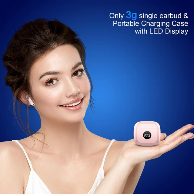 Alt view image 6 of 7 - Wireless Earbuds, Bluetooth 5.4 Headphones HiFi Stereo, in Ear Earphones with 4 ENC Noise Cancelling Mics, 40H Playback Ear Buds with Mini Case LED Display, IP7 Waterproof Headset with USB C Charging
