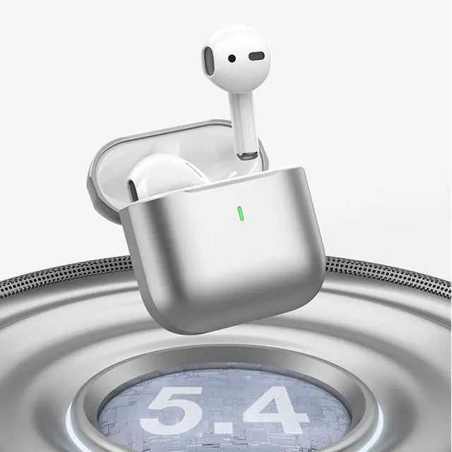 Alt view image 2 of 7 - 5.4 Earbuds Bluetooth Earphone, Dul-Channel with USB-C Charging Case HiFi Stereo, Sound in-Ear Earphones, Touch Control Ear Auto Pairing Headphones for Apple AirPods
