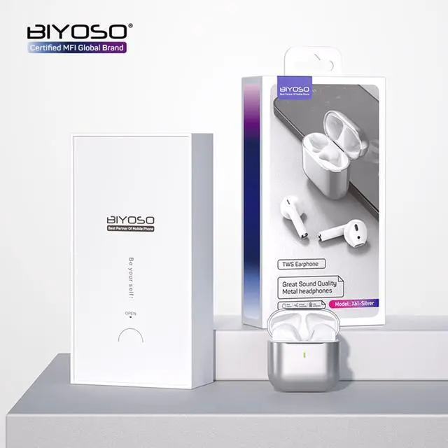 Alt view image 7 of 7 - 5.4 Earbuds Bluetooth Earphone, Dul-Channel with USB-C Charging Case HiFi Stereo, Sound in-Ear Earphones, Touch Control Ear Auto Pairing Headphones for Apple AirPods