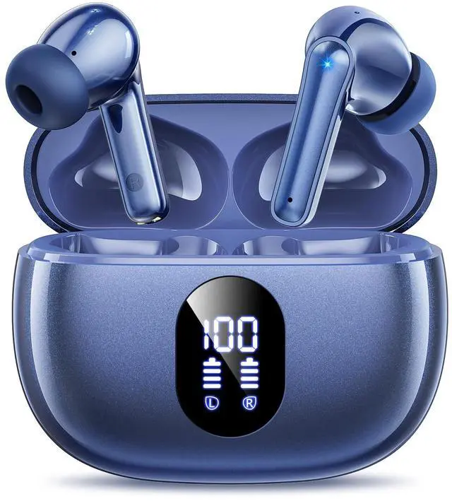 Main image of JAYSUING Wireless Earbuds, 2025 Ear Buds with Big Bass Stereo Sound, Lightweight Bluetooth Earbuds with 48 Hours Playtime, in-Ear Fit Earphones, IPX7, Hands-Free Calls with AI for iPhone, Android, Pad