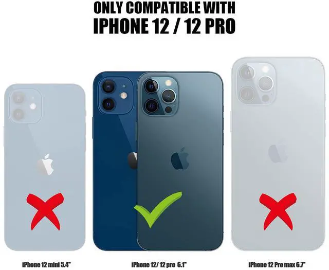 Alt view image 7 of 7 - JAYSUING for iPhone 12/iPhone 12 Pro Case with Card Holder Heavy Duty Protective Dual Layer Shockproof Hidden Card Slot Slim Wallet Case for iPhone 12/12 Pro for Men&Women(Black)