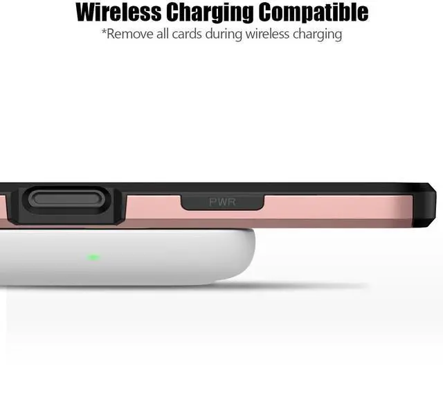 Alt view image 6 of 7 - JAYSUING Compatible with iPhone 16 Pro Case with Card Holder Dual Layer Heavy Duty Protective Shockproof Hidden Card Slot Slim Wallet Phone Cover for iPhone 16 Pro for Women&Men 6.3 inch(Rose Gold)