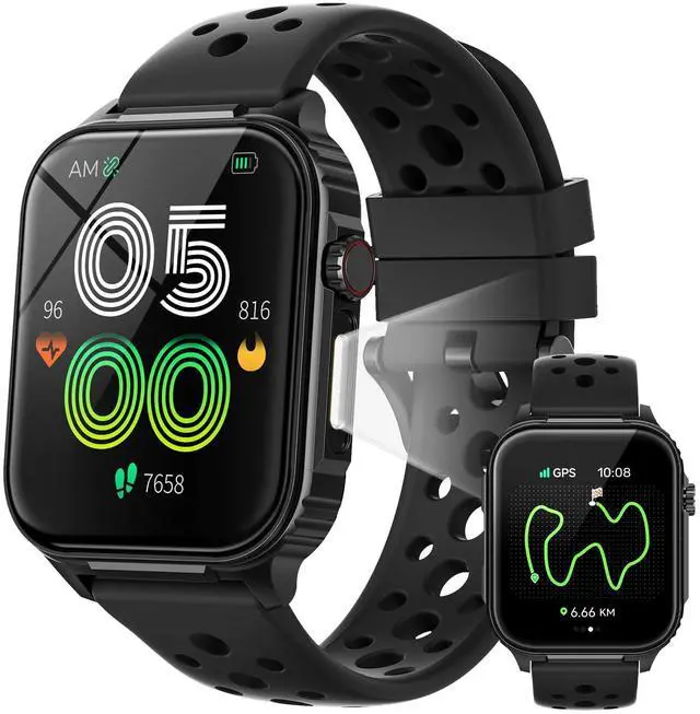 Main image of JAYSUING Smart Watch for Men Women GPS, 10-Day Battery Fitness Tracker with Bluetooth Calling, 100+ Sports Modes, Heart Rate, Sleep Monitor, Step Counter, Activity Tracker for Android & iPhone, Black