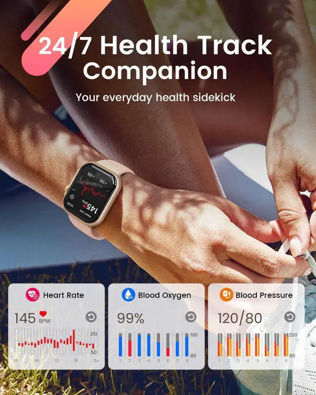 Alt view image 3 of 7 - Fitness Smart Watches for Women Men: 1.85" Smart Watch with 30 Days+ Battery Life Make/Recive Call Heart Rate SpO2 Sleep Monitor 120+ Sport IP68 Waterproof Fitness Tracker Watch Reloj Inteligente