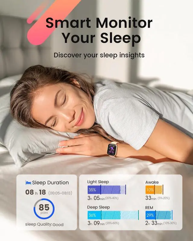 Alt view image 5 of 7 - Fitness Smart Watches for Women Men: 1.85" Smart Watch with 30 Days+ Battery Life Make/Recive Call Heart Rate SpO2 Sleep Monitor 120+ Sport IP68 Waterproof Fitness Tracker Watch Reloj Inteligente