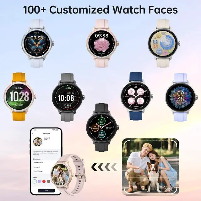 Alt view image 7 of 7 - Smart Watch for Men Women(Answer/Make Calls), Smartwatch Built-in AI Voice, 1.27" HD Fitness Tracker with Heart Rate/Sleep/Step/SpO2 Monitor, 100+ Sports Modes, IP68 Waterproof Watch for Android iOS