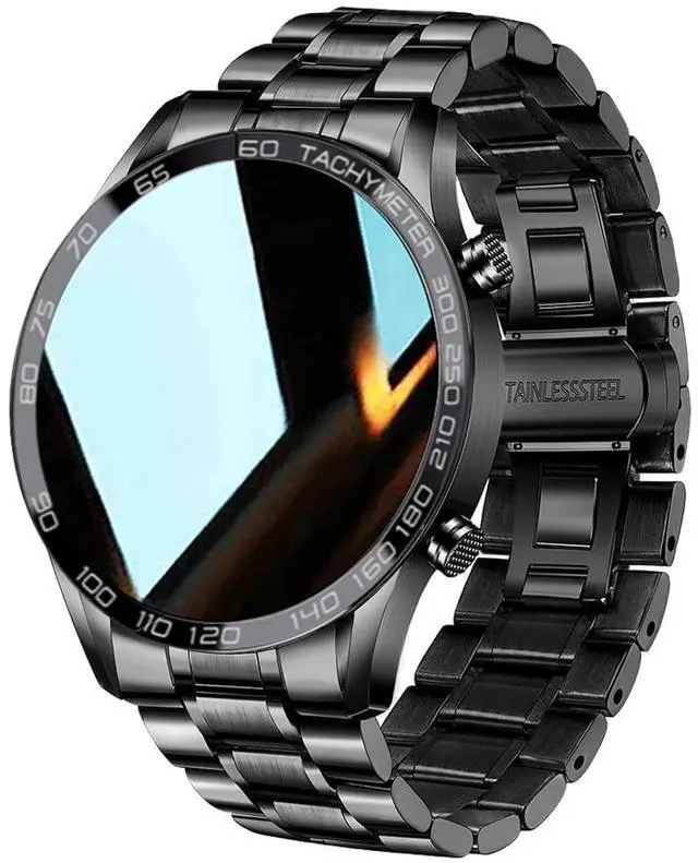 Main image of JAYSUING Men Smart Watch for Android iOS, Bluetooth Calls Voice Chat with Heart Rate/Sleep Monitor Fitness Tracker, 1.3" Full Touch Screen IP67 Waterproof Stainless Steel Activity Tracker for Men