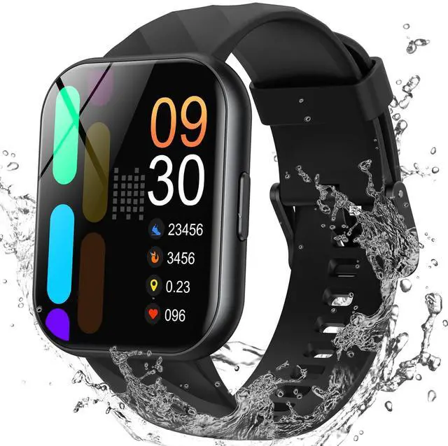 Main image of JAYSUING Smart Watch, 5ATM Waterproof Watch for Swimming, Fitness Activity Tracker with 110+ Sports Modes, Heart Rate/Sleep/SpO2/Calories Monitor, Pedometer, Fitness Watch for Android & iPhone, Black