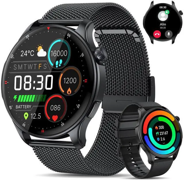 Main image of Smart Watch for Men Women Fitness Tracker: Waterproof Bluetooth Call Answer/Make Smart Watches for Android/iPhone Digital Mens Smartwatch Activity Pedometer Heart Rate SpO2 Monitor 120+ Sports Model