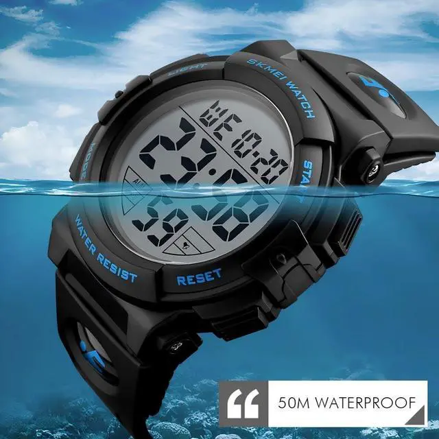 Alt view image 7 of 7 - JAYSUING Watches for Men, Digital Sports Watch for Mens Waterproof LED Screen Large Face Military Tactical Watch