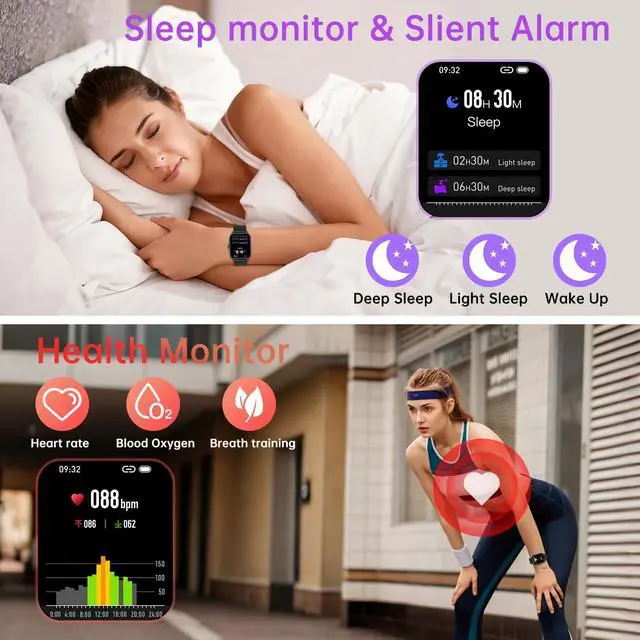 Alt view image 3 of 7 - Smart Watch for Men Women Fitness: Waterproof Make Answer Call Running Smartwatch for Android Phone iPhone Samsung Compatible Digital Mens Watches SpO2 Sleep Heart Rate Monitor Step Pedometer Tracker