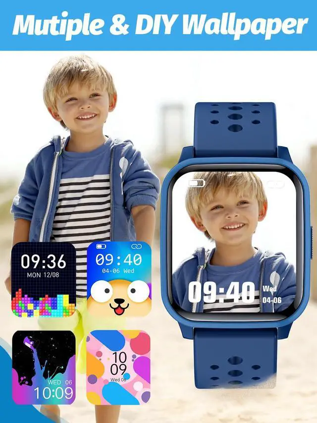 Alt view image 7 of 7 - JAYSUING Kids Smart Watch, Smart Watch for Kids 4-16 Years Old with Sleep Mode, 19 Sports Mode, Pedometer, Birthday Gift for Boys Girls, Blue