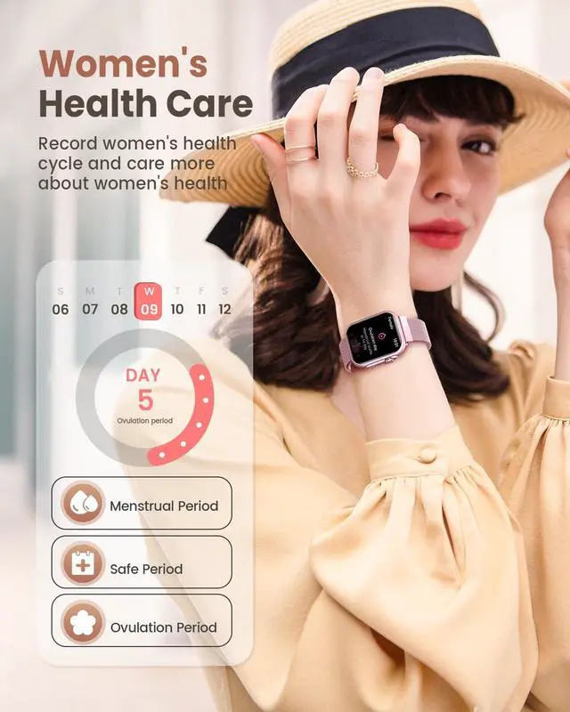 Alt view image 7 of 7 - Smart Watch for Women Men Fitness: Smartwatch for iPhone Android with SpO2 Blood Oxygen/Heart Rate Monitor, Sleep Tracking, Bluetooth Calls , 120+ Sports Modes, IP68, 2 Bands 30-Day Battery Life