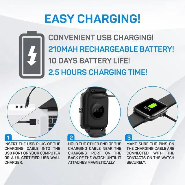 Alt view image 7 of 7 - JAYSUING Move VeryFitPro Smart Watch HR Heart Rate Sleep Monitor IP68 Waterproof Activity Fitness Tracker Step Counter Pedometer Exercise Running Watch Fitness Watches for Men & Women (ID205L) (Black)