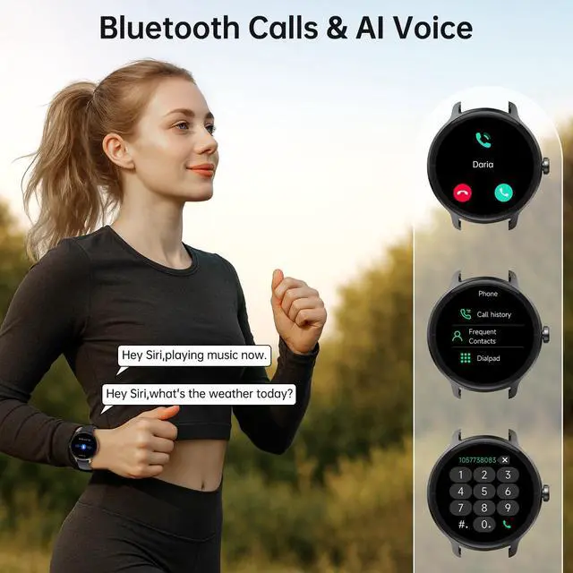 Alt view image 2 of 7 - Smart Watch for Men Women(Answer/Make Calls), Smartwatch Built-in AI Voice, 1.27" HD Fitness Tracker with Heart Rate/Sleep/Step/SpO2 Monitor, 100+ Sports Modes, IP68 Waterproof Watch for Android iOS
