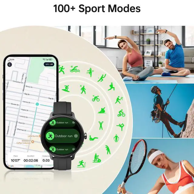 Alt view image 5 of 7 - Smart Watch for Men Women(Answer/Make Calls), Smartwatch Built-in AI Voice, 1.27" HD Fitness Tracker with Heart Rate/Sleep/Step/SpO2 Monitor, 100+ Sports Modes, IP68 Waterproof Watch for Android iOS